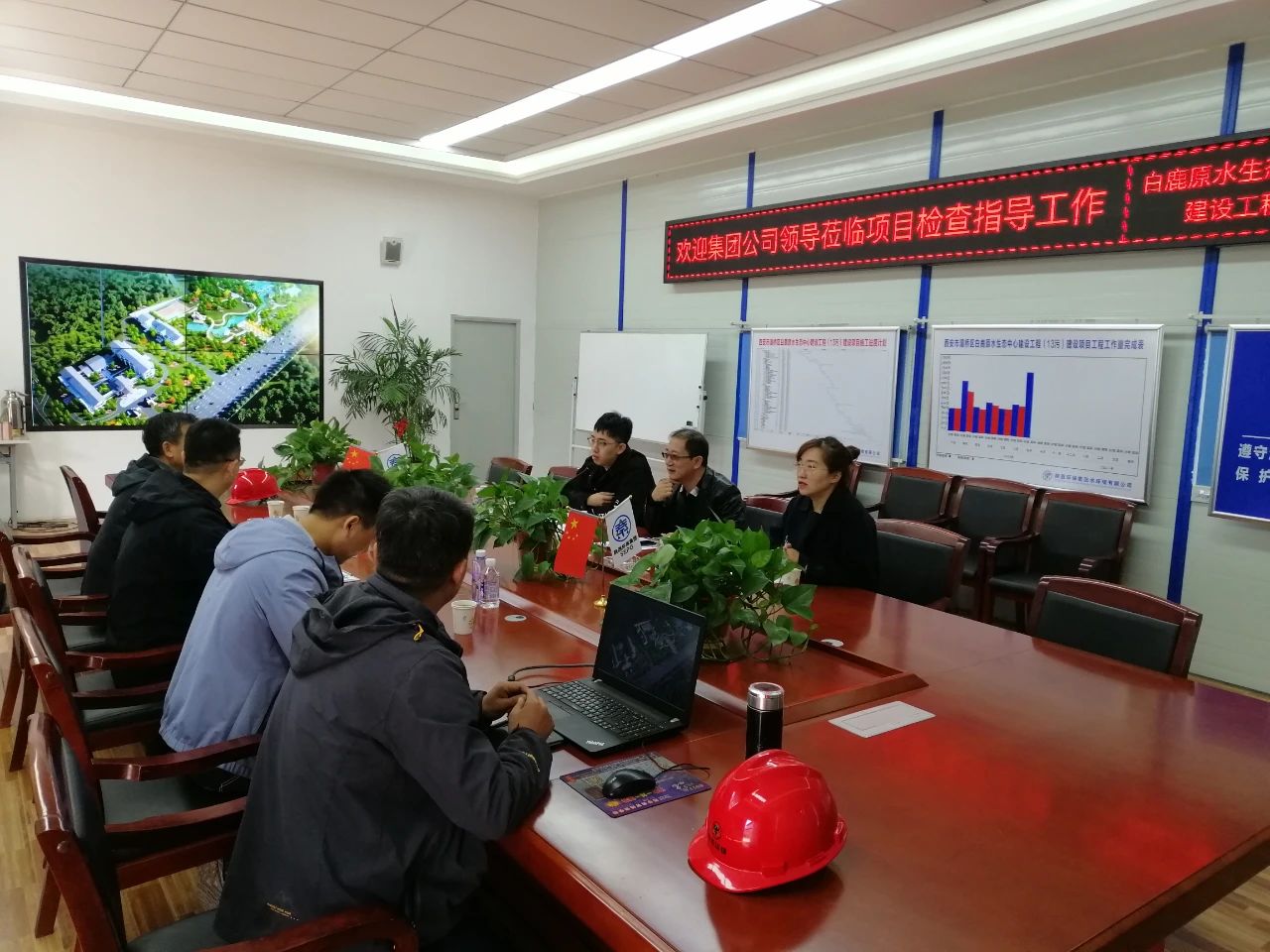 集团公司安全沙巴查抄组赴水环境公司白鹿原项目进行安全查抄